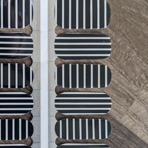Nail Wraps - Black and White Stripes